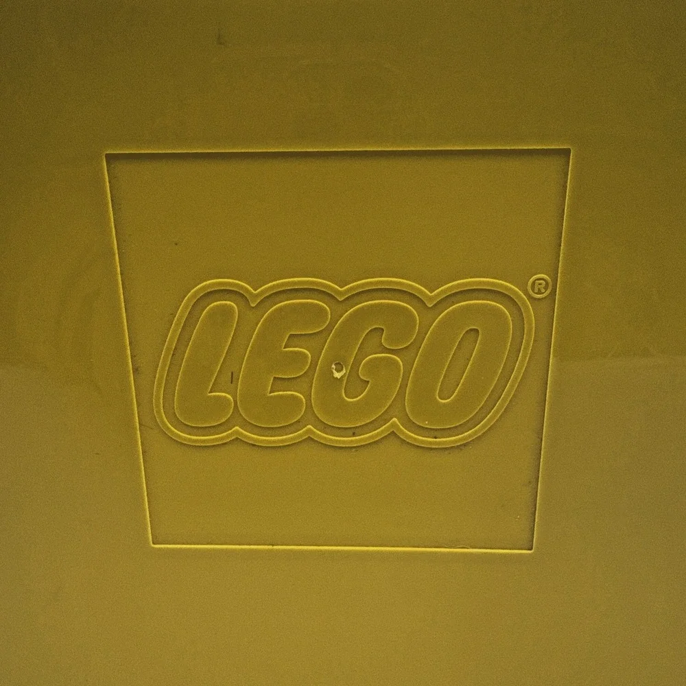 LEGO Yellow & Orange Plastic Carrying Case Storage Box‎ With Dividers